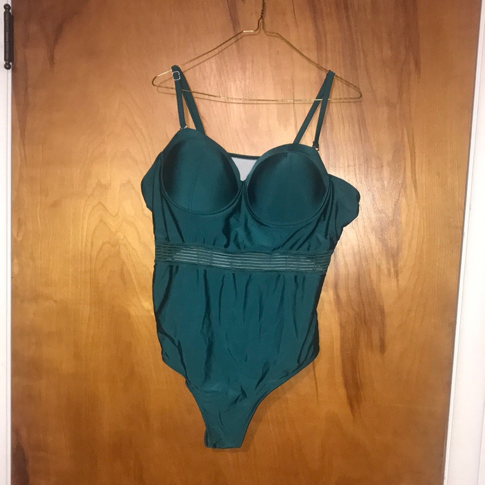 Green One-Piece Plus Size Swimsuit